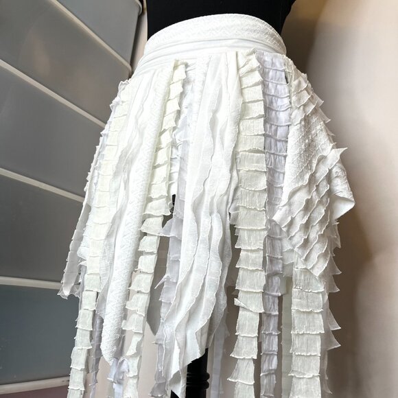 White Mummy Skirt Sz Large XL Beach Bride Top Mermaid Halloween Costume Cosplay - Picture 5 of 13
